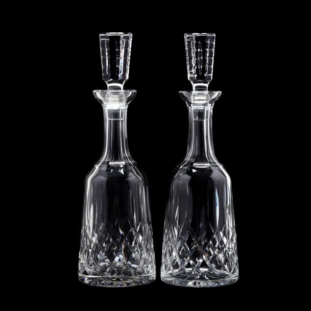 waterford-pair-of-lismore-decanters