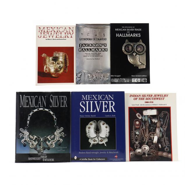 group-of-books-about-silver-jewelry