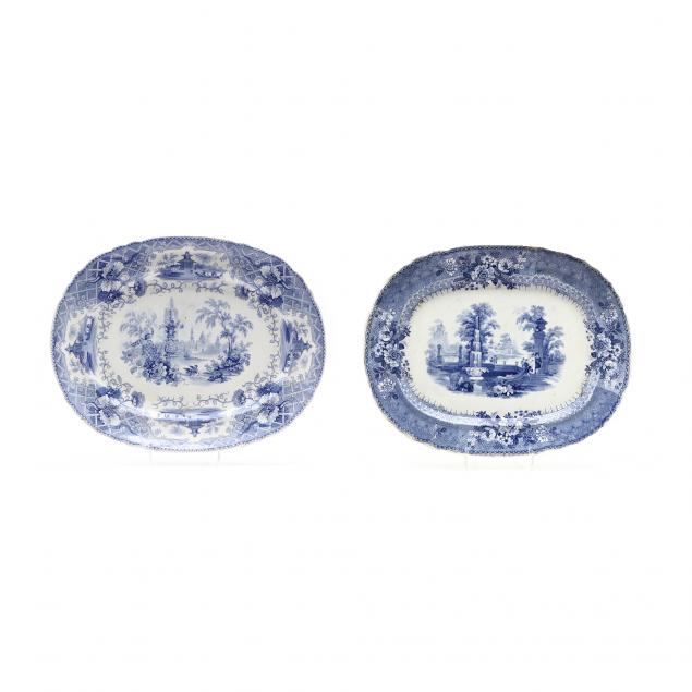 two-19th-century-blue-transfer-decorated-platters