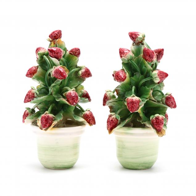pair-of-vintage-italian-strawberry-topiaries