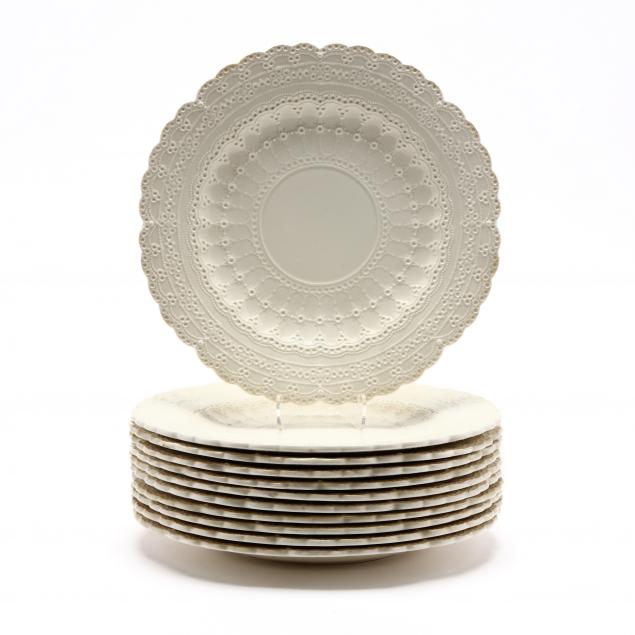 eleven-spode-creamware-plates