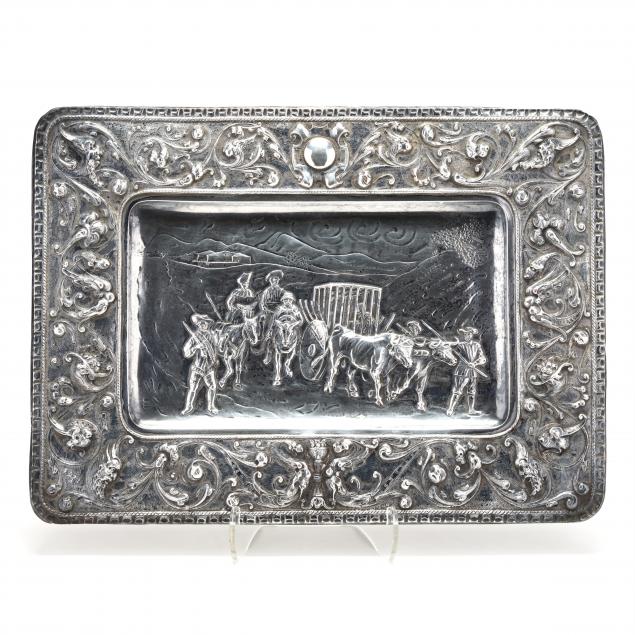 continental-silverplate-repousse-wall-plaque