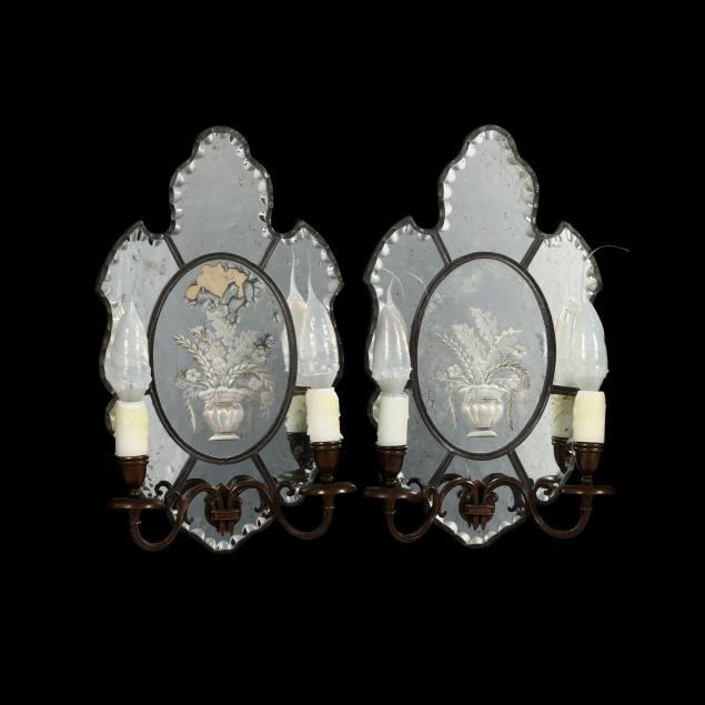 pair-of-vintage-venetian-mirrored-sconces