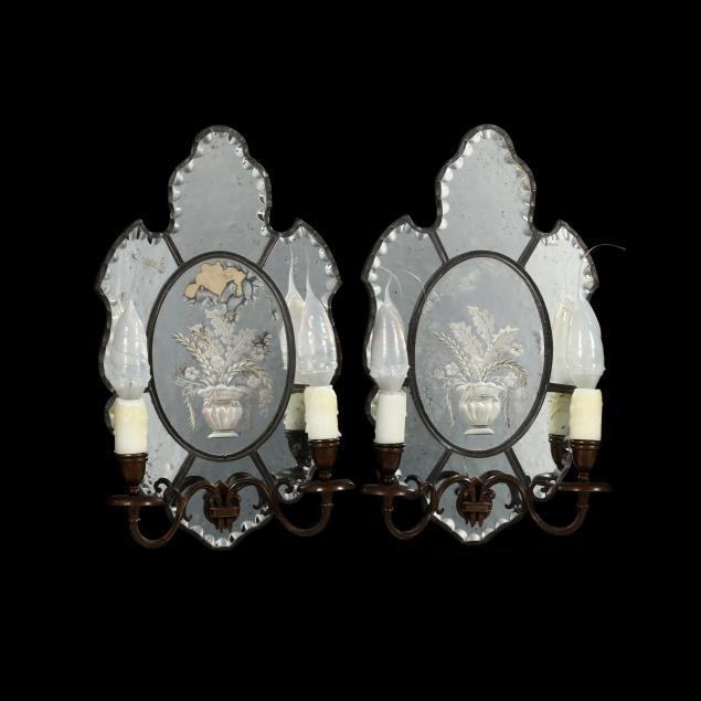 pair-of-vintage-venetian-mirrored-sconces