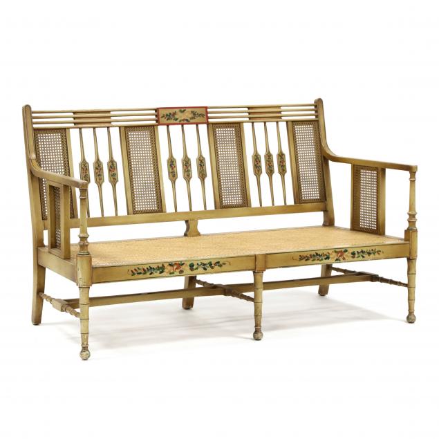 elgin-a-simonds-furniture-co-vintage-painted-caned-settee