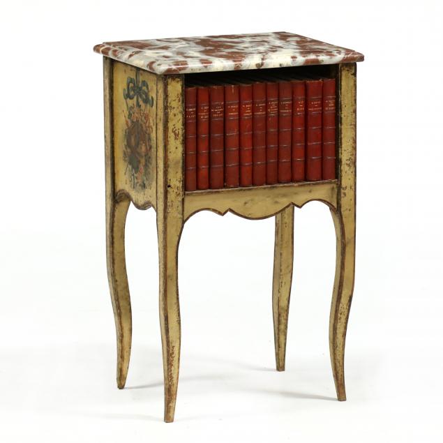 an-antique-louis-xvi-style-paint-decorated-book-table