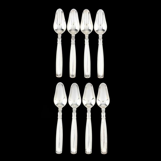 a-set-of-eight-sorensen-lotus-sterling-silver-ice-cream-spoons