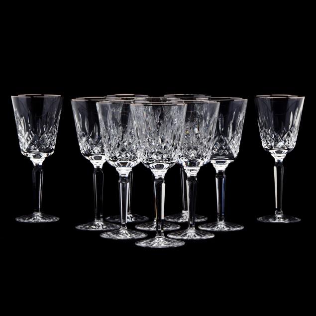 a-set-of-ten-waterford-platinum-lismore-tall-water-goblets