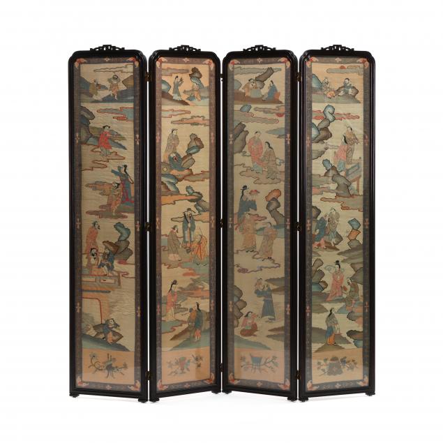 a-chinese-four-panel-wooden-screen-with-kesi-panels