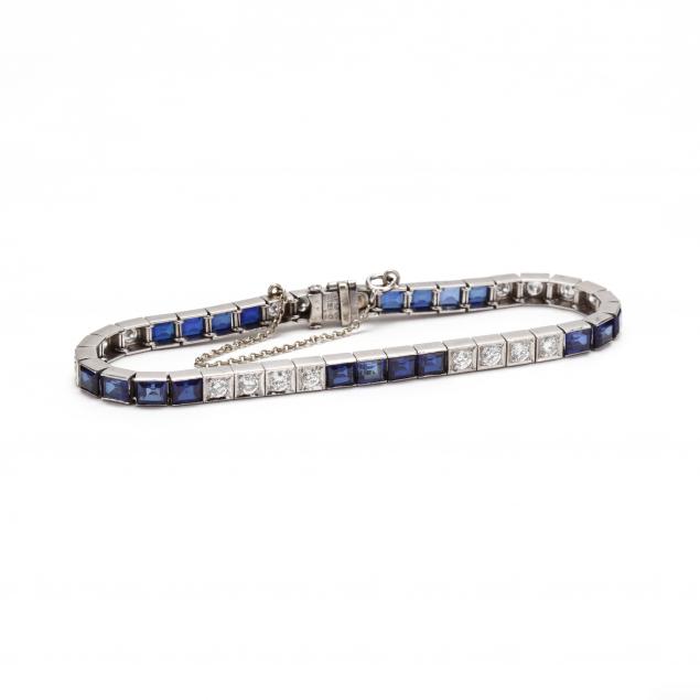 platinum-diamond-and-synthetic-sapphire-bracelet