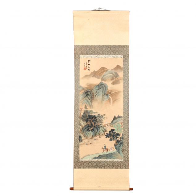 a-hanging-scroll-with-landscape