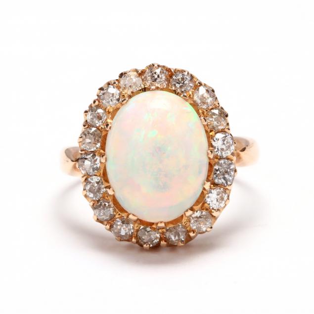 vintage-gold-opal-and-diamond-ring