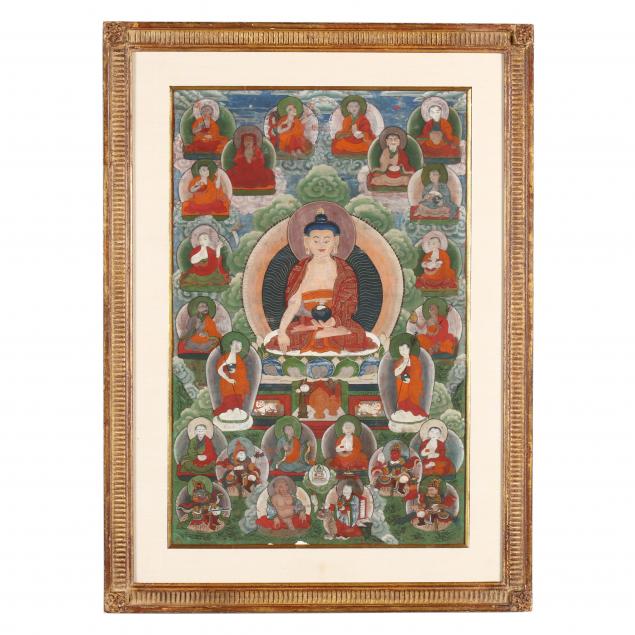 a-tibetan-thangka-of-shakyamuni-buddha