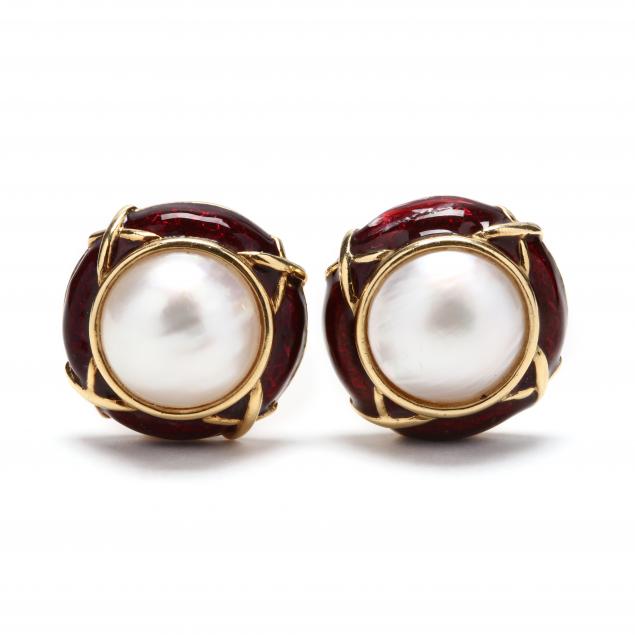 18kt-gold-mabe-pearl-and-enamel-earrings