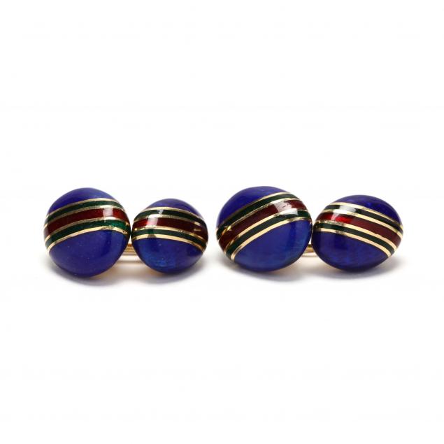 vintage-18kt-gold-and-enamel-cufflinks