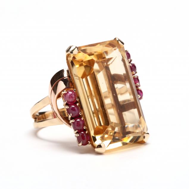 retro-14kt-gold-citrine-and-ruby-ring