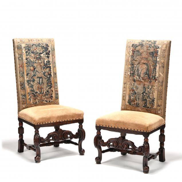 pair-of-spanish-style-hall-chairs-with-antique-tapestry-upholstery