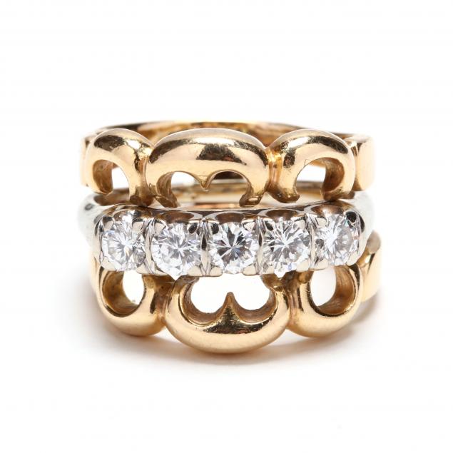 14kt-gold-diamond-ring-set
