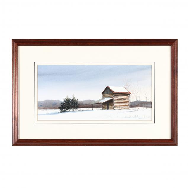 douglas-cave-nc-winter-landscape-with-tobacco-barn