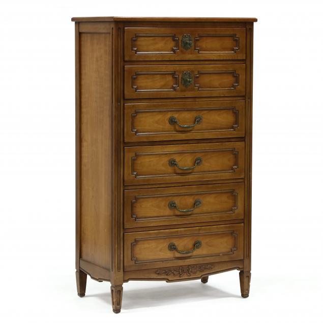 henredon-french-provincial-style-cherry-lingerie-chest-of-drawers