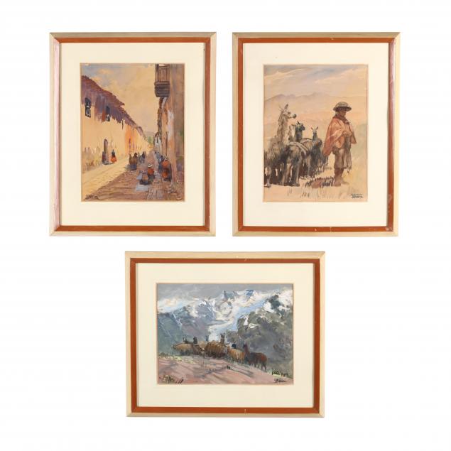 g-vasquez-20th-century-three-watercolors