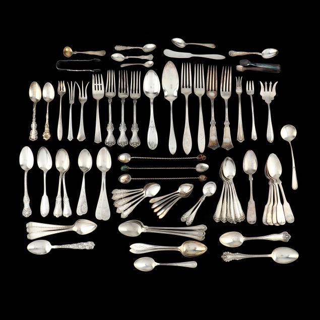 a-collection-of-sterling-silver-flatware