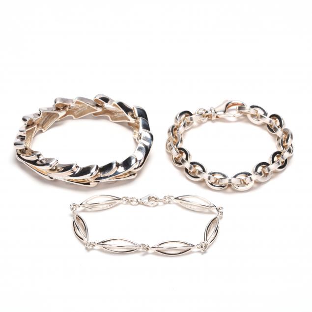 three-sterling-silver-bracelets