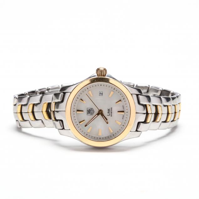 lady-s-stainless-steel-and-18kt-gold-link-watch-tag-heuer