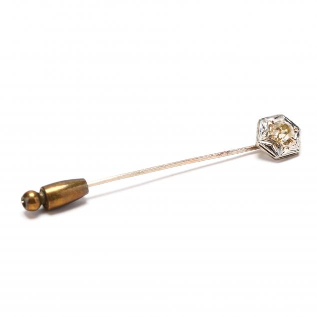antique-white-gold-gold-and-diamond-stick-pin