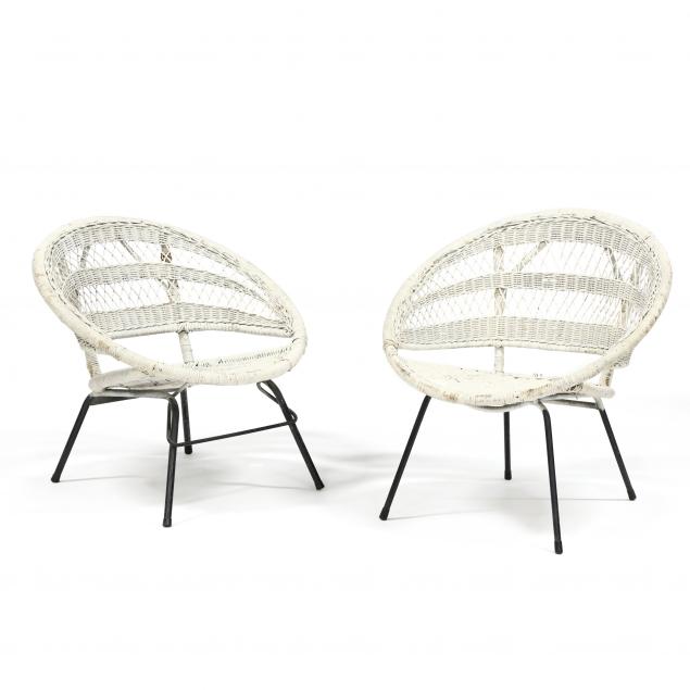 Pair of Modern Wicker Chairs (Lot 1139 Icons of DesignNov 21, 2018, 6