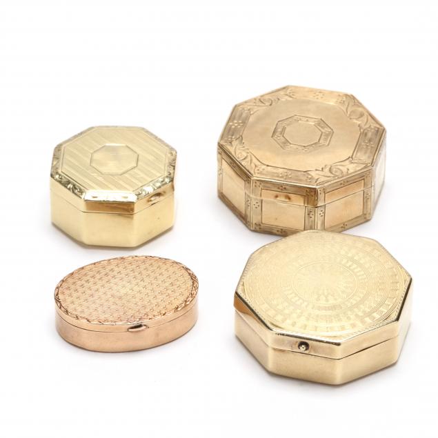 four-antique-gold-pill-boxes