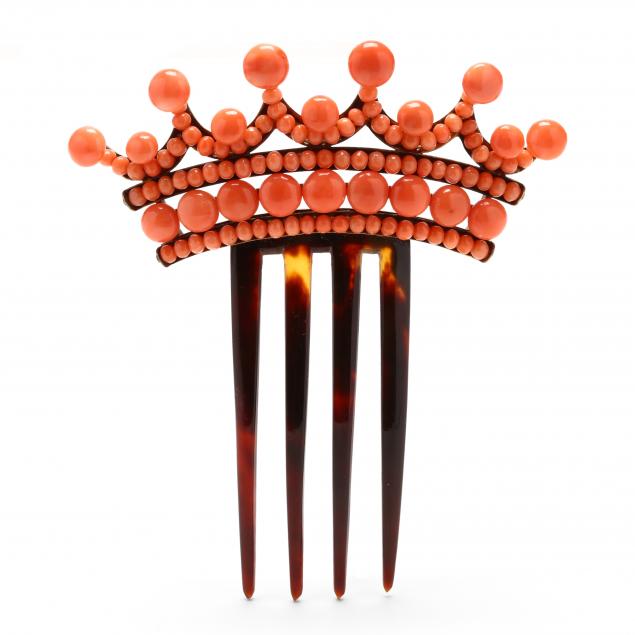 coral-and-faux-tortoiseshell-hair-comb