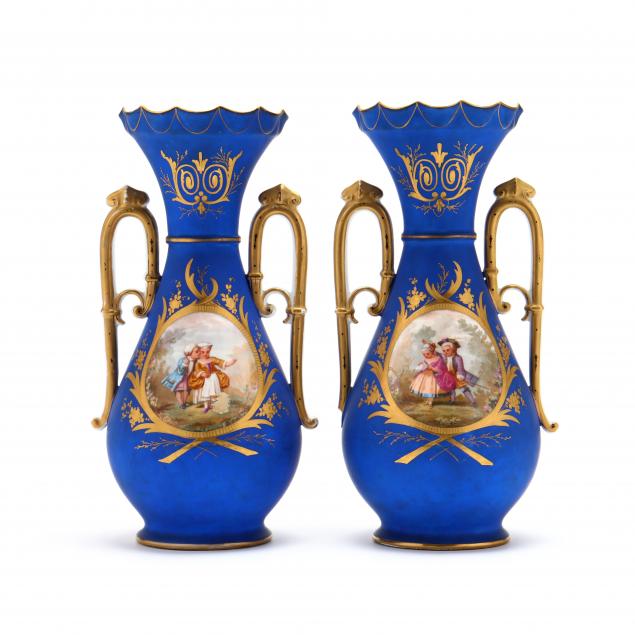 pair-of-paris-porcelain-matte-blue-mantel-urns