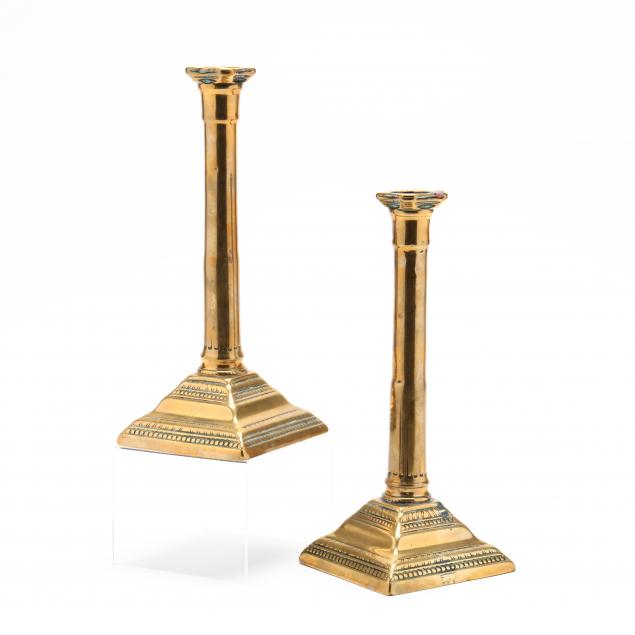 pair-of-antique-brass-candlesticks