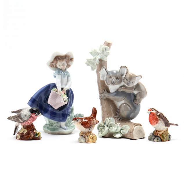 five-porcelain-figures-lladro-and-royal-doulton