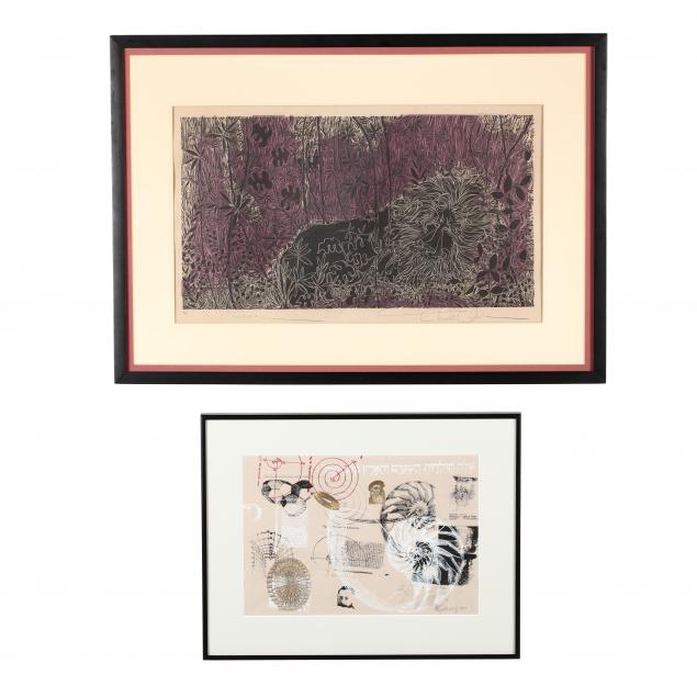 two-20th-century-woodblock-prints-elizabeth-wolf-and-carmine-de-vivi