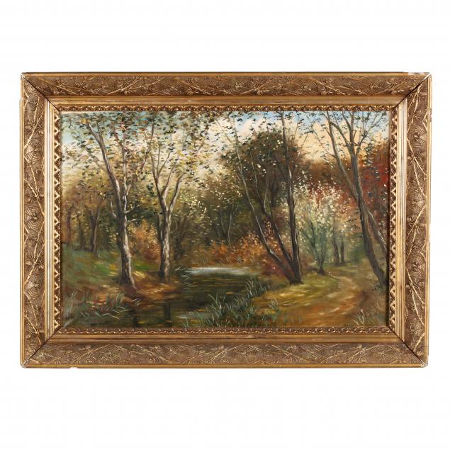 an-antique-american-school-painting-of-a-forest-interior