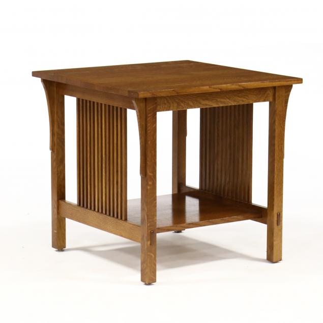 stickley-mission-style-oak-side-table