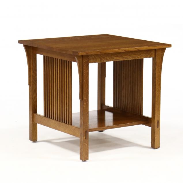 stickley-mission-style-oak-side-table