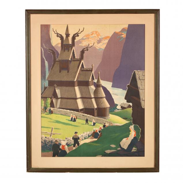 ivar-gull-20th-century-vintage-travel-poster-norway