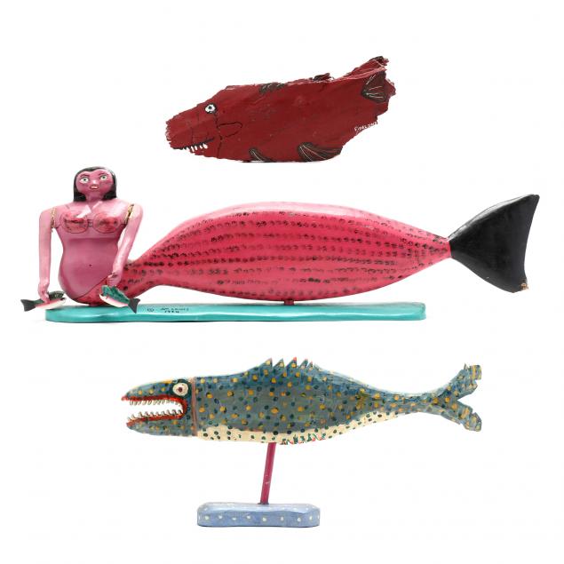 three-folk-art-carvings-of-sea-life