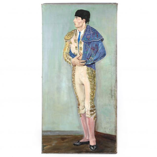 a-vintage-life-size-portrait-of-a-matador