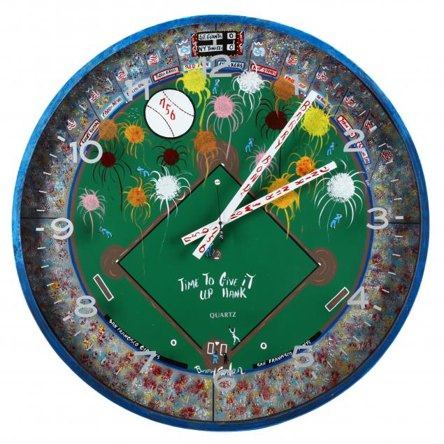 folk-art-baseball-theme-clock-benny-carter-nc-1943-2014