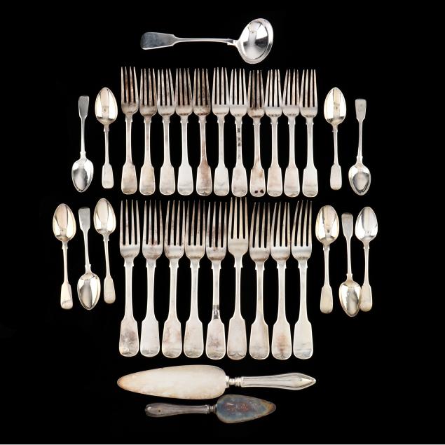 a-collection-of-georgian-silver-fiddle-pattern-flatware