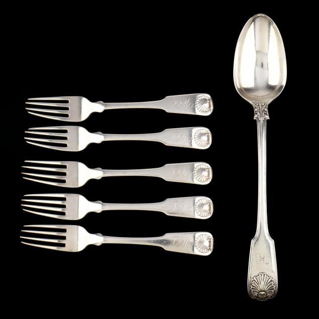 six-george-iii-silver-flatware-items