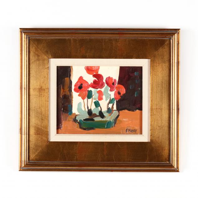 jessie-mackay-nc-i-red-poppies-green-bowl-i