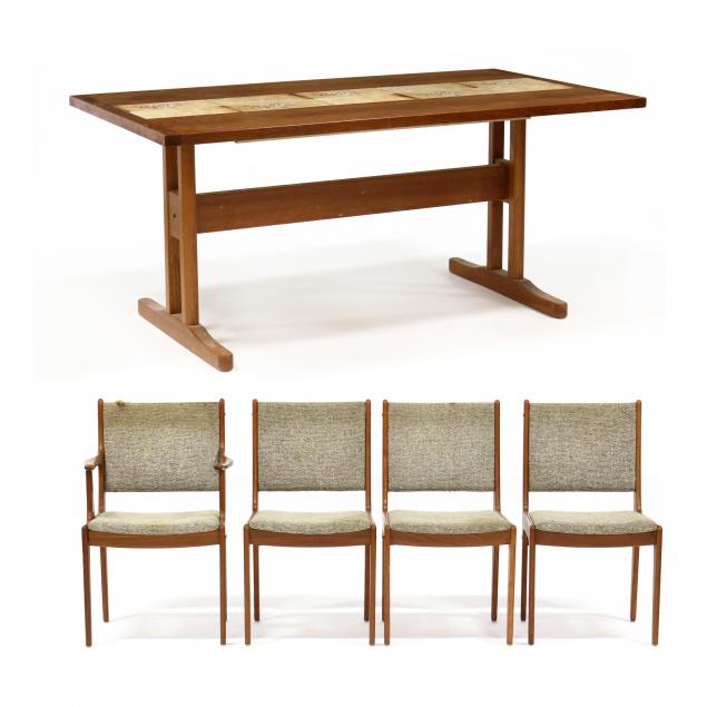 danish-modern-teak-dining-table-and-four-chairs