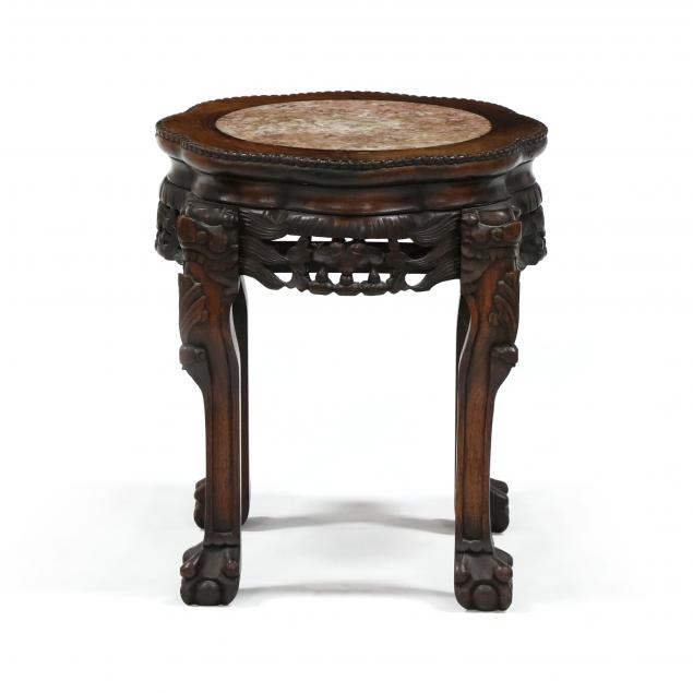 chinese-marble-top-carved-hardwood-low-table