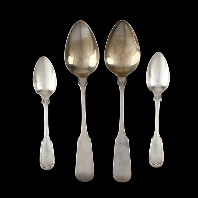 four-charleston-sc-coin-silver-spoons