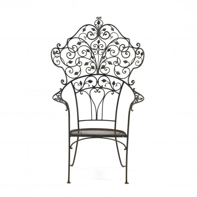 vintage-wrought-iron-garden-throne-chair